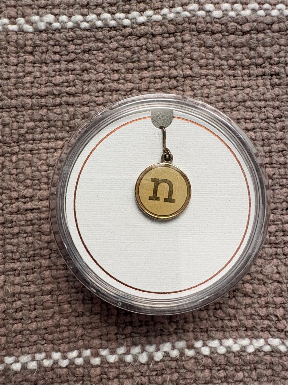 Alex and Ani Gold Monogram 'n' Charm Pendant